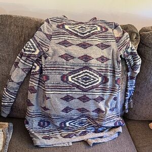 Lucky Brand Multicolor Geometric Cardigan
